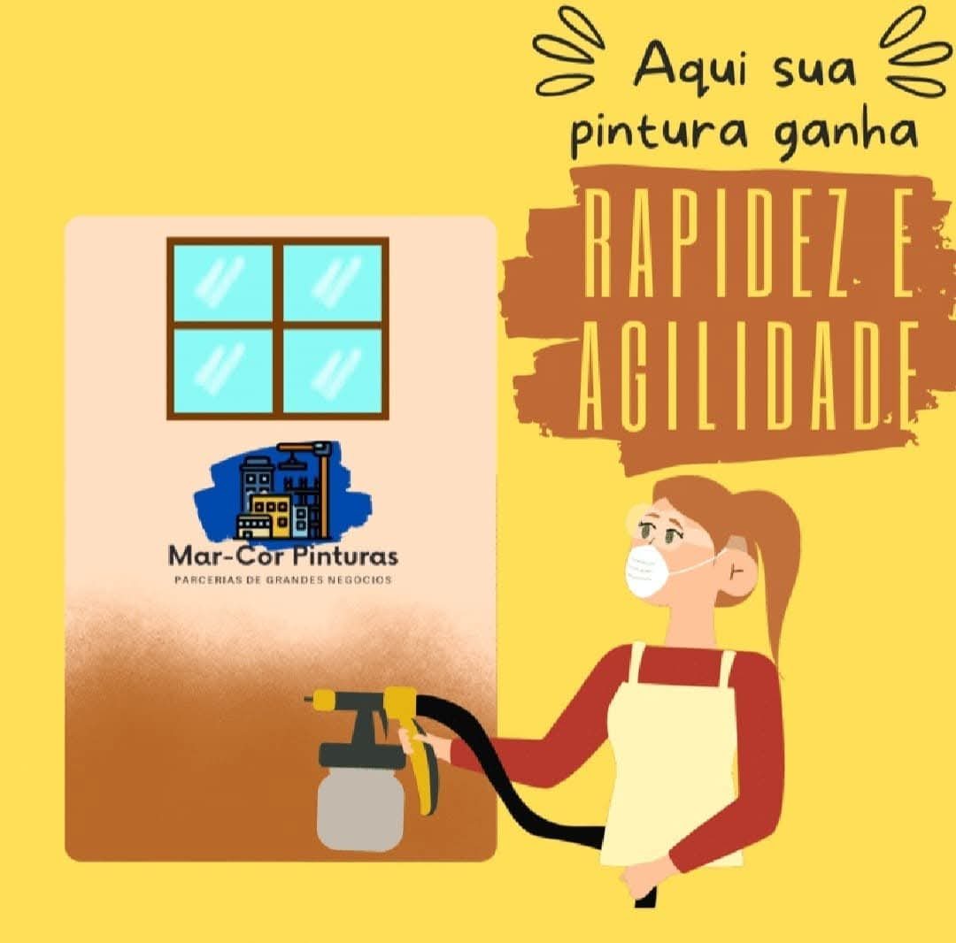Arte da MAR-COR TINTAS E TEXTURA E MÃO DE OBRA sobre rapidez e agilidade na pintura