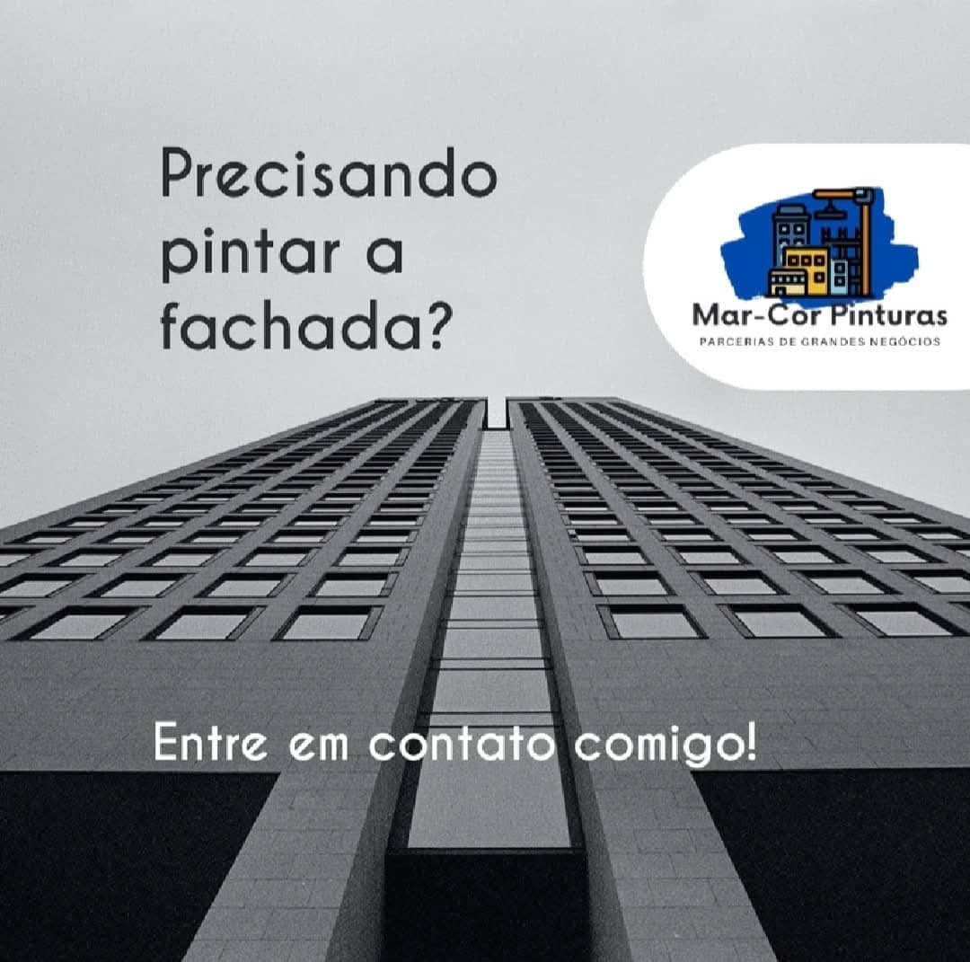 Material da MAR-COR TINTAS E TEXTURA E MÃO DE OBRA perguntando se precisa pintar a fachada